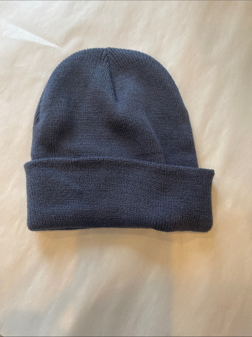 Classic Navy/ gray Knit Beanie - Unbranded
